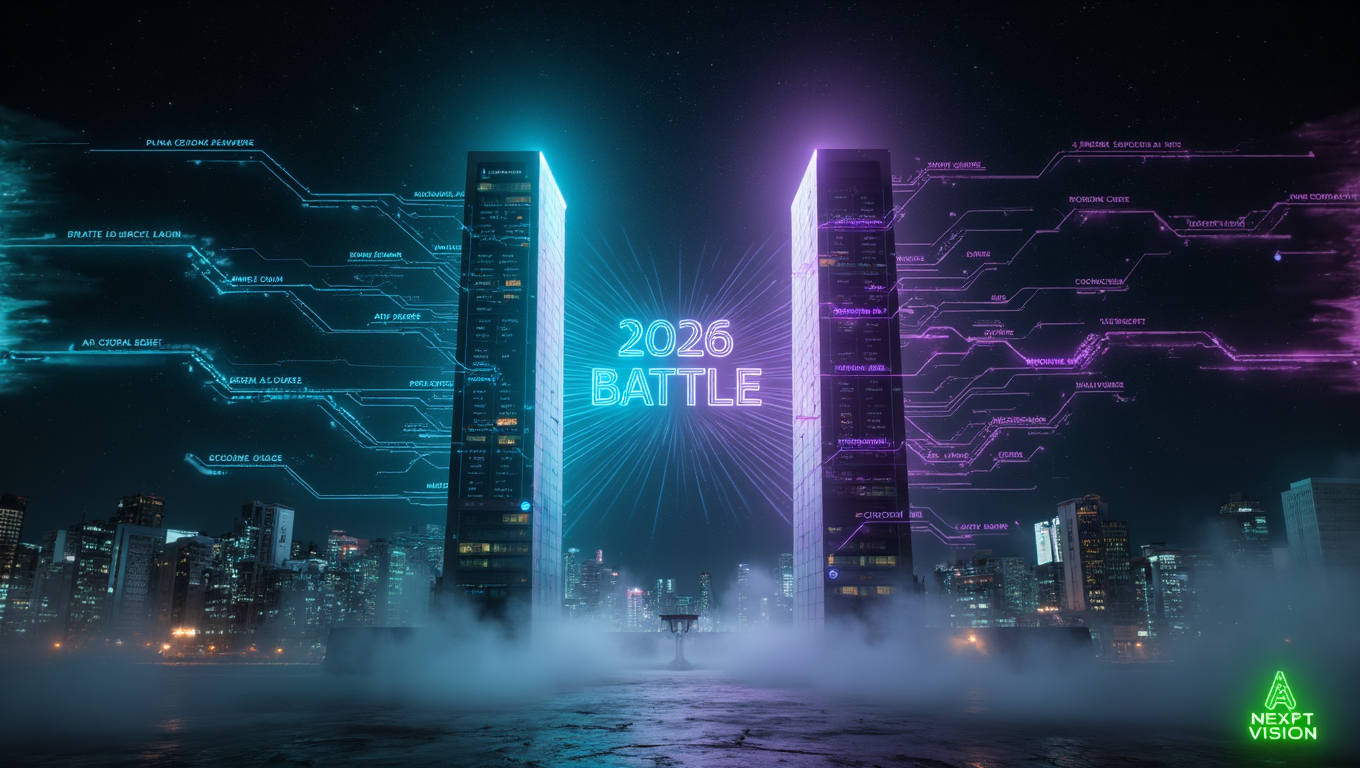 Cinematic wide shot of a split-screen battlefield (1)