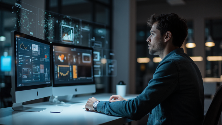 Tight three-quarter close-up of a person seated at