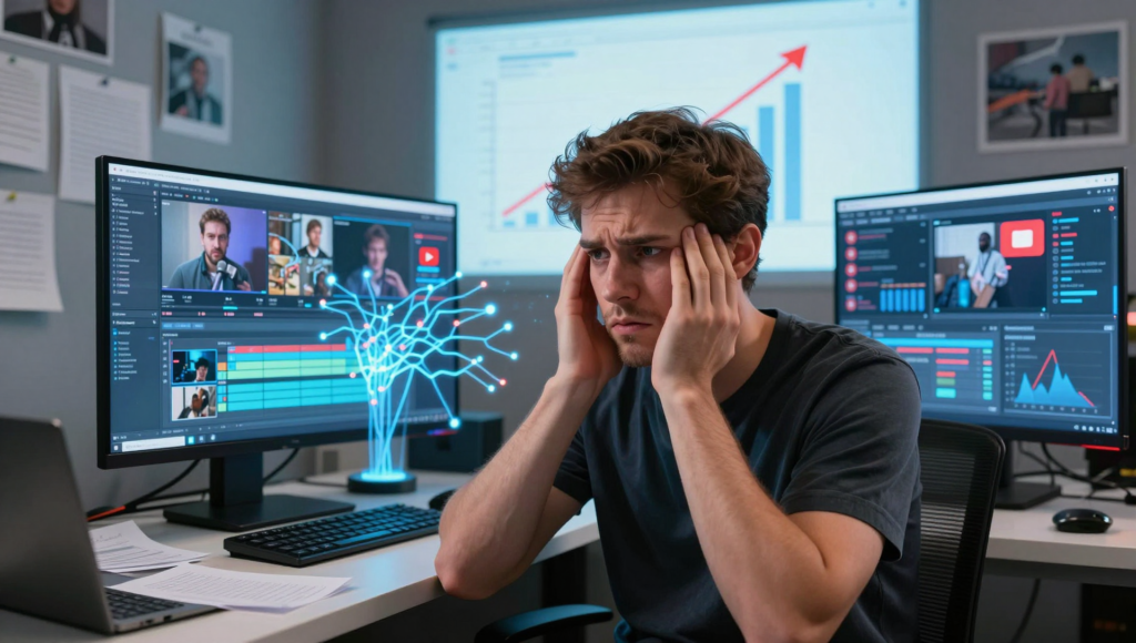 A futuristic content creation studio powered by advanced